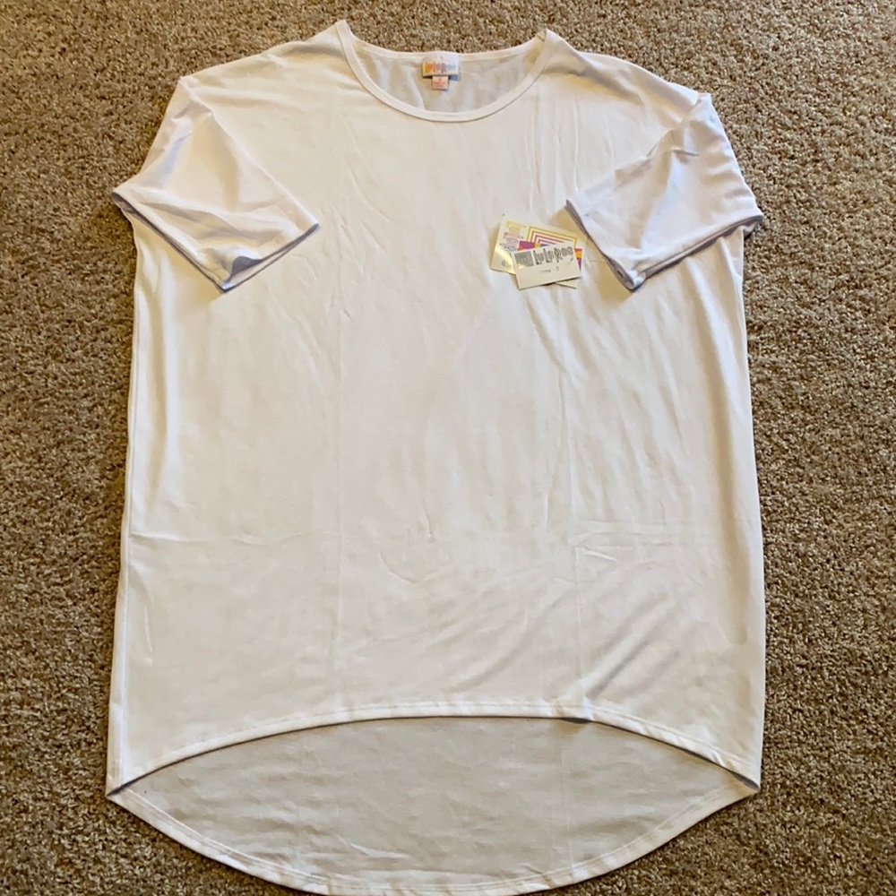 NWT white LuLaRoe Irma tunic. Size small